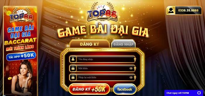 Đăng nhập tài khoản Top88