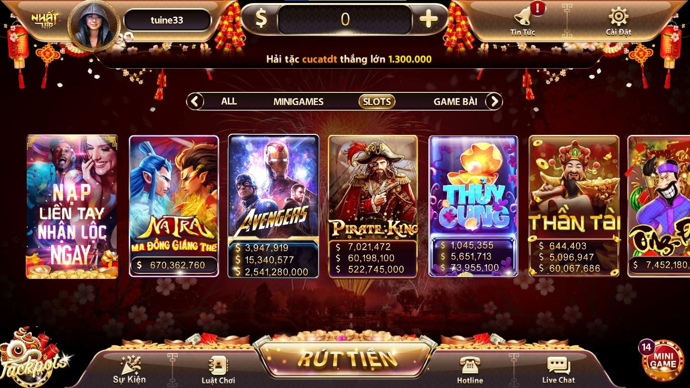 Game Slot nổ hũ siêu chất