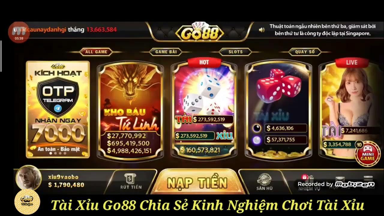 Game tài xỉu cực hot tại Go88