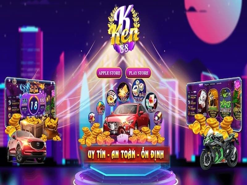 Giao diện đẹp mắt và ấn tượng từ cổng game Ken88