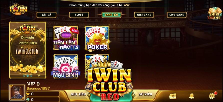 Kho game bài đổi thưởng chất lượng tại Iwin