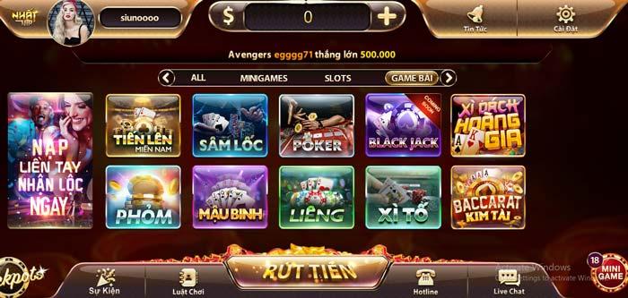 Kho game đa dạng tại Nhatvip được game thủ đánh giá cao