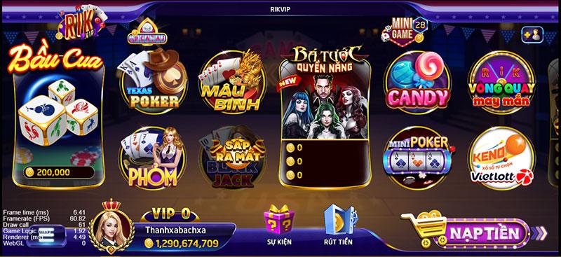 Ripvip sở hữu kho game đồ sộ