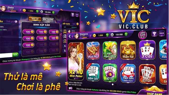 Vic Club có kho game đa dạng